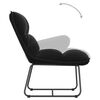 vidaXL Chaise de d&eacute;tente avec cadre en m&eacute;tal Noir Velours