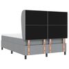 vidaXL Lit &agrave; ressorts avec matelas Gris clair 140 x 190 cm tissu