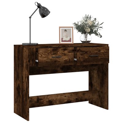 vidaXL Table console Chêne fumé 100x39x75 cm Bois d'ingénierie