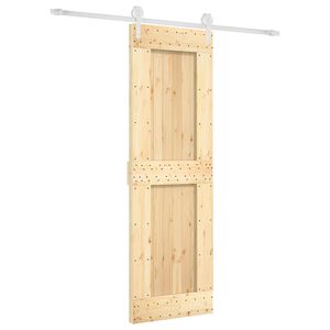 vidaXL Porte coulissante Naturel et Blanc 70 x 210 cm