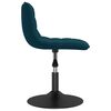 vidaXL Chaise pivotante de salle &agrave; manger Bleu Velours