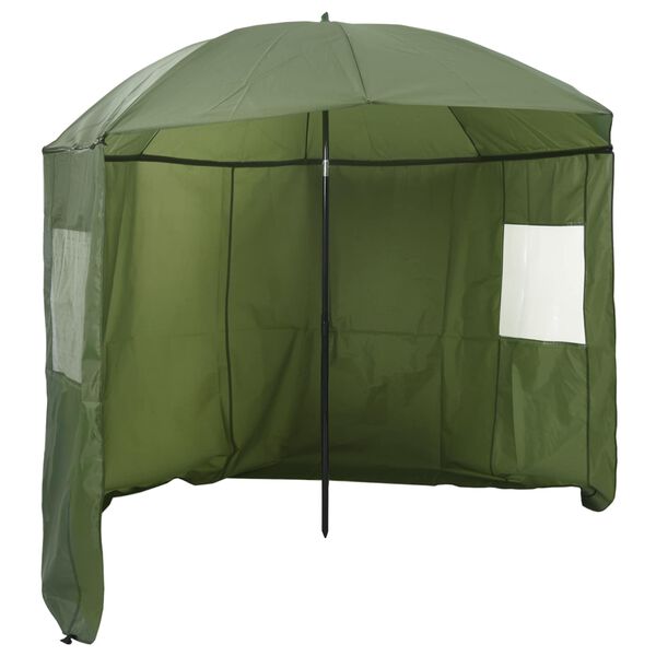 vidaXL Umbrella de p&ecirc;che Jaune arm&eacute;e 220 x 193 cm Polyester Oxford