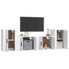 vidaXL Ensemble de meubles TV 4 pcs Blanc Bois d'ing&eacute;nierie