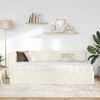 vidaXL Cadre de lit d'angle avec matelas Cr&egrave;me 100 x 200 cm Velours