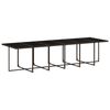 vidaXL Ensemble &agrave; manger de jardin et coussins 17 pcs marron rotin