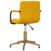 vidaXL Chaises &agrave; manger pivotantes lot de 4 jaune moutarde velours