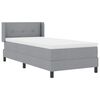 vidaXL Lit &agrave; ressorts avec matelas Gris clair 190 x 90 cm Polyester