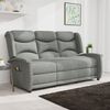 vidaXL Fauteuil de massage inclinable à 3 places gris clair tissu
