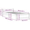 vidaXL Cadre de lit sans matelas bois massif 100x200 cm