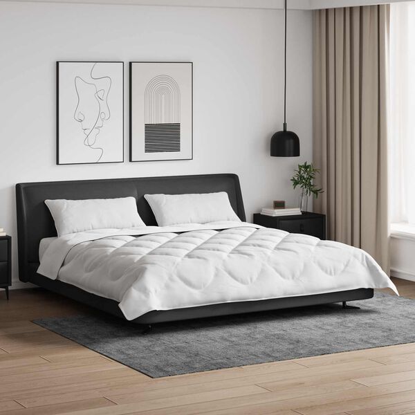vidaXL Couette avec oreiller 3 pcs Blanc Microfibre