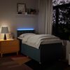 vidaXL Sommier &agrave; lattes de lit avec matelas Bleu 80x200 cm Tissu