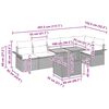 vidaXL Ensemble de canap&eacute; de jardin avec coussin 7 pcs Noir et cr&egrave;me