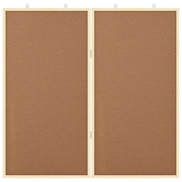 vidaXL Tableau d'Affichage Marron 80 x 80 x 1.4 cm Bois de pin massif