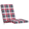 vidaXL Coussins de chaise longue lot de 2 motif &agrave; carreaux rouges