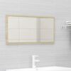 vidaXL Meubles de salle de bain blanc ch&ecirc;ne sonoma bois d'ing&eacute;nierie