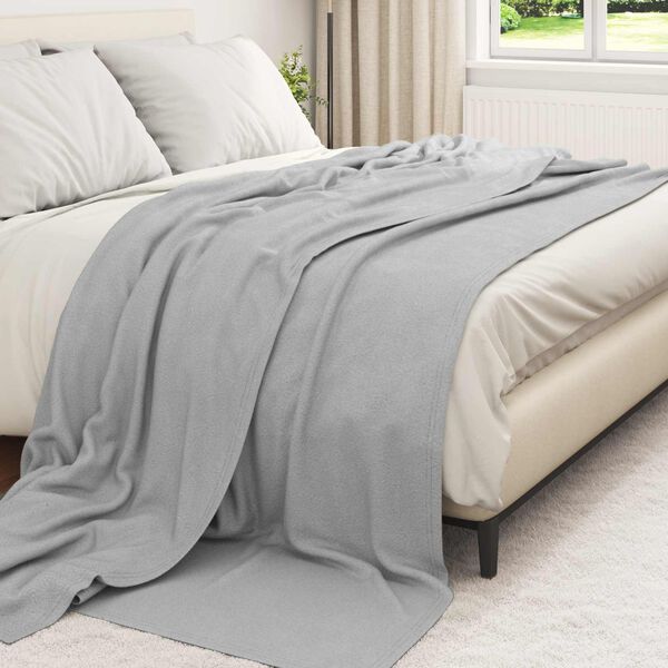 vidaXL Couvertures &agrave; jeter 6 pcs Gris 270 x 240 cm Toison