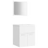 vidaXL Ensemble de meubles de salle de bain Blanc Agglom&eacute;r&eacute;