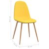 vidaXL Chaises à manger lot de 4 jaune moutarde tissu