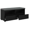 vidaXL Banc d'entr&eacute;e avec coussin Ch&ecirc;ne noir 100 x 38 x 46 cm