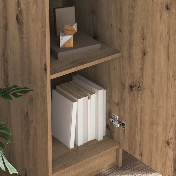 vidaXL Highboard ch&ecirc;ne artisanal 35 x 39 x 168 cm Bois d'ing&eacute;nierie