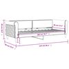 vidaXL Lit de repos gris fonc&eacute; 80x200 cm velours