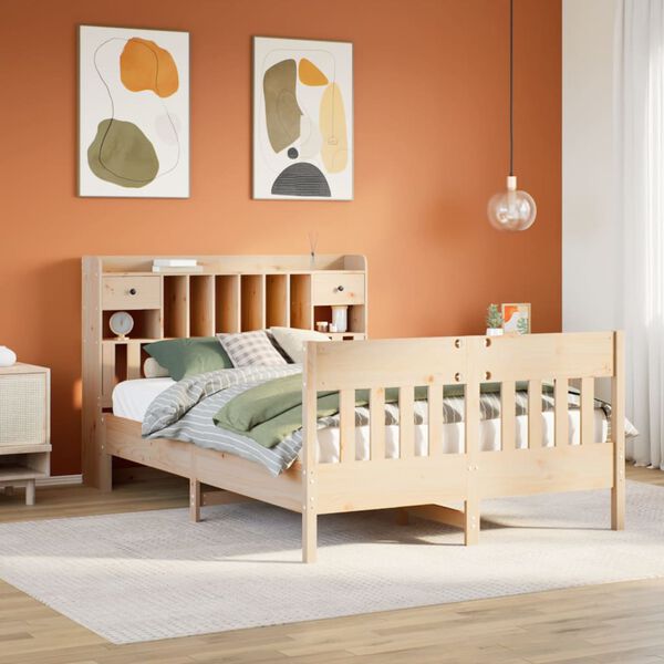 vidaXL Cadre de lit sans matelas 140x190 cm bois de pin massif