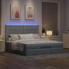 VidaXL Cadre de lit ottoman et matelas gris clair 160x200cm tissu