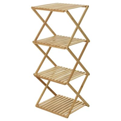 Home&Styling Étagère pliable 4 niveaux bambou
