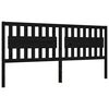 vidaXL Cadre de lit sans matelas noir 200x200 cm bois massif