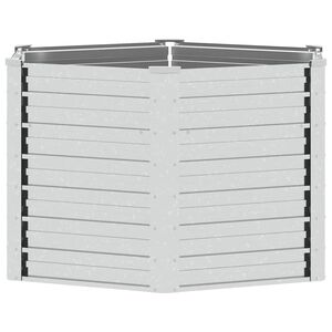 vidaXL Lit sur&eacute;lev&eacute; de jardin 129x77 cm Acier galvanis&eacute; Argent&eacute;