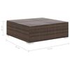 vidaXL Salon de jardin 8 pcs avec coussins R&eacute;sine tress&eacute;e Marron