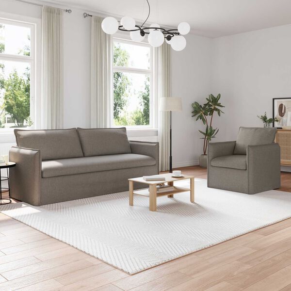 vidaXL Canap&eacute; 2 pcs Taupe