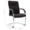 vidaXL Chaise de bureau cantilever Noir Similicuir