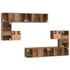 vidaXL Unites TV Montage mural 4 pcs Bois Ancien Bois d'ing&eacute;nierie