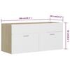 vidaXL Ensemble de meubles de bain Blanc et ch&ecirc;ne sonoma Agglom&eacute;r&eacute;