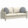 vidaXL Coussins de si&egrave;ge 2 pcs Gris clair &Oslash;50 x 19 cm tissu