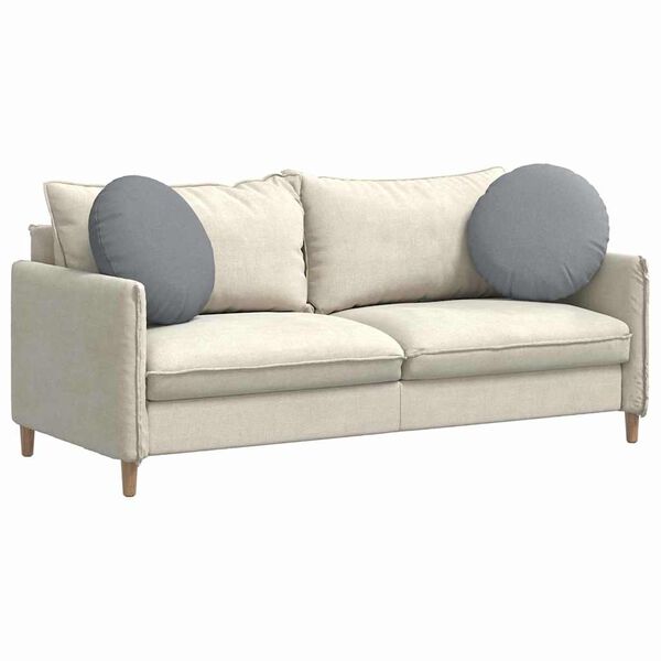 vidaXL Coussins de si&egrave;ge 2 pcs Gris clair &Oslash;50 x 19 cm tissu