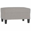 vidaXL Canap&eacute; &agrave; 3 places avec repose-pieds Gris clair 210 cm Tissu