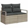vidaXL Ensemble de canap&eacute; de jardin avec coussin 8 pcs Gris clair