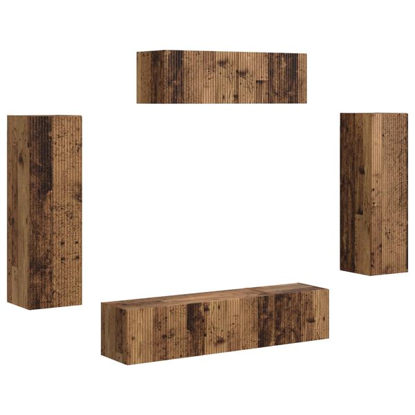 vidaXL Meuble TV 5 pcs Bois ancien