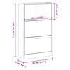 vidaXL Armoire &agrave; chaussures Ch&ecirc;ne sonoma 63x24x103cm Bois d'ing&eacute;nierie