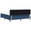 vidaXL Lit &agrave; ressorts avec t&ecirc;te de lit Bleu 180 x 200 cm tissu