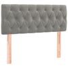 vidaXL Sommier &agrave; lattes de lit et matelas Gris clair 90x200 cm Velours