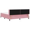 vidaXL Lit &agrave; ressorts avec matelas Rose 200 x 180 cm Polyester