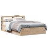 vidaXL Cadre de lit avec t&ecirc;te de lit 120x190 cm bois de pin massif