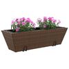 vidaXL Jardinières avec crochets 2 pcs marron résine tressée