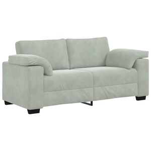 vidaXL Canap&eacute; causeuse gris clair 180x77x82 cm velours