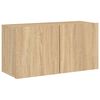 vidaXL Unit&eacute;s murales TV 5 pcs ch&ecirc;ne sonoma bois d'ing&eacute;nierie