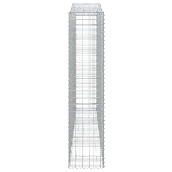 vidaXL Panier de gabions arqu&eacute; 400x50x220/240 cm Fer galvanis&eacute;