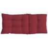 vidaXL Coussins de chaise &agrave; dossier haut lot de 2 rouge bordeaux